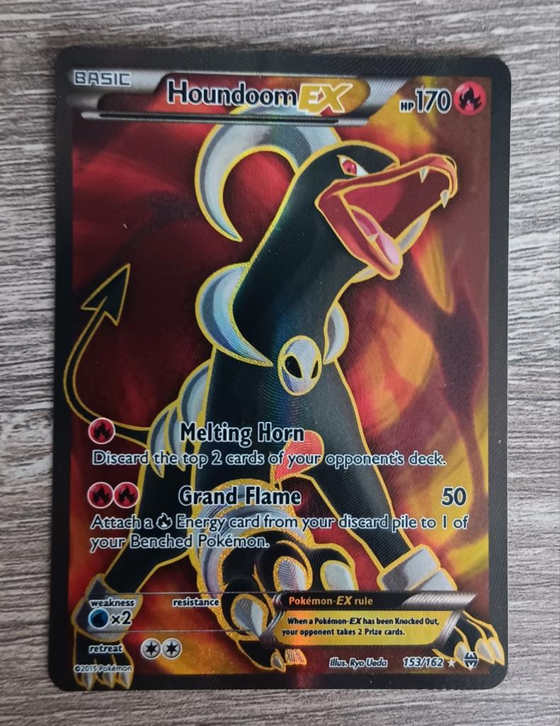 Houndoom ex Full Art BREAKtrough, Ophalen of Verzenden, Zo goed als nieuw, Losse kaart, Foil