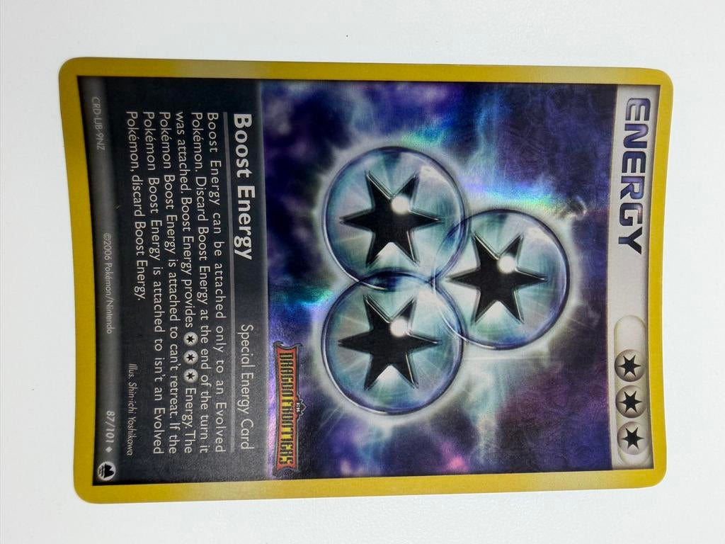 Pokémon Boost Energy Dragon Frontiers 87/101 Foil, Ophalen of Verzenden, Zo goed als nieuw, Losse kaart, Foil