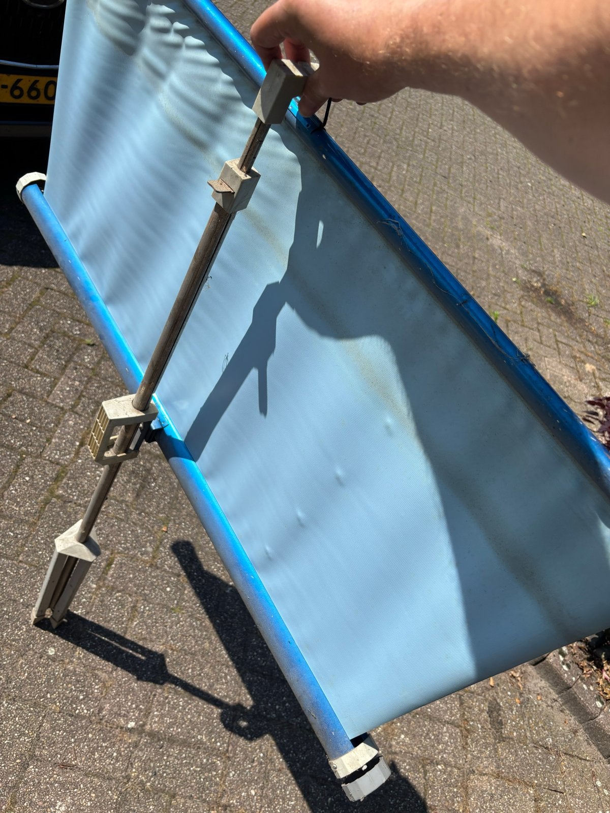 Vintage Reflecta Superlux projectiescherm voor beamer/dia's, Ophalen, Handmatig, Gebruikt