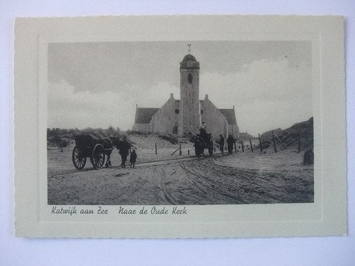 Q08 Katwijk aan Zee - Naar de Oude Kerk, Verzenden, 1920 tot 1940, Ongelopen, Zuid-Holland