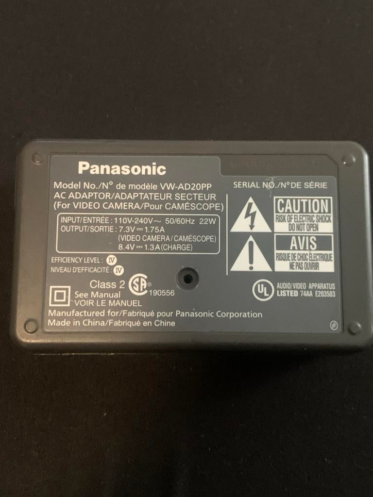 Panasonic VW-AD20PP AC Adapter, Ophalen of Verzenden, Gebruikt
