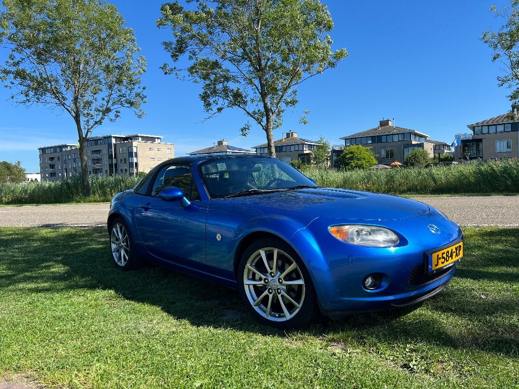 Mazda MX-5 1.8 NC Touring 2006 Blauw Cabrio - Nette Hardtop, Auto's, Mazda, Achterwielaandrijving, Zwart, 4 cilinders, Cabriolet