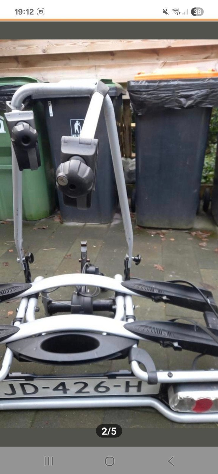 Fietsendrager voor auto met afneembare trekhaak, Ophalen, Gebruikt, Elektrische fiets, 2 fietsen