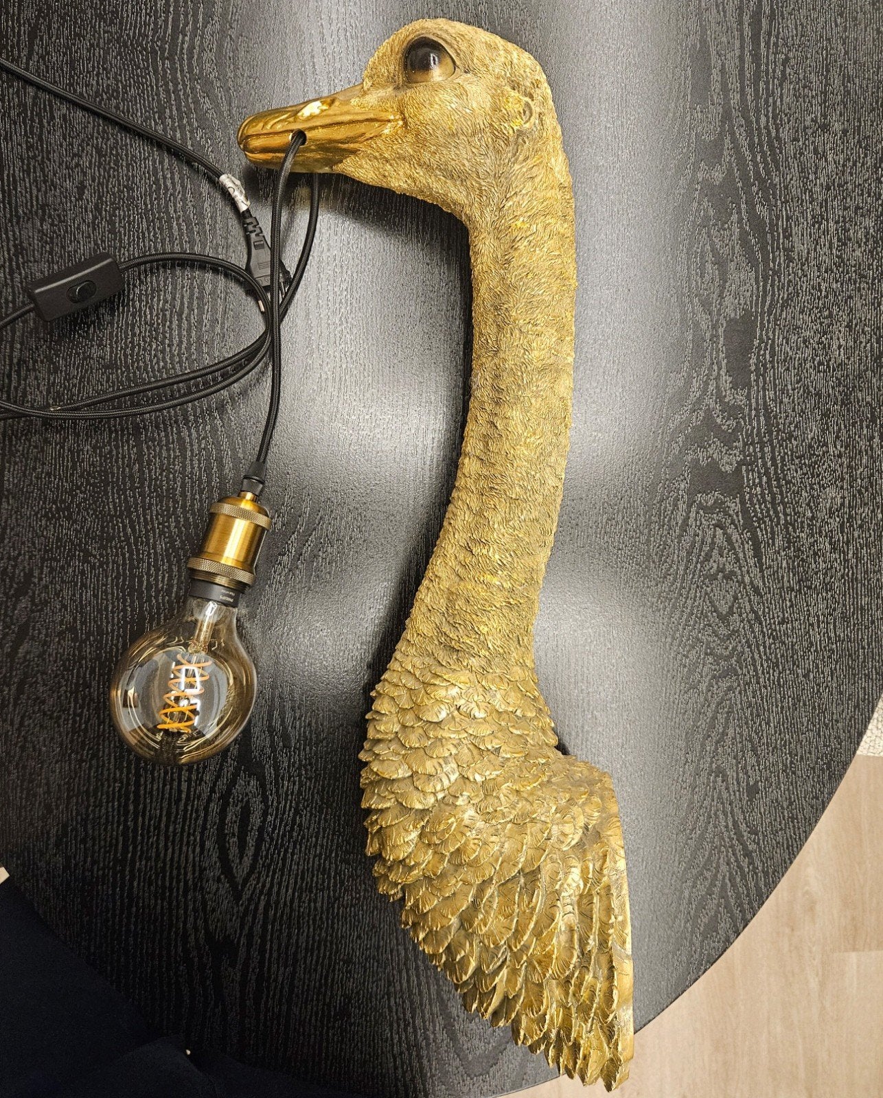 Wandlamp Struisvogel WERNS made by Franz Josef. Nieuwstaat!, Ophalen of Verzenden, Zo goed als nieuw, Kunststof