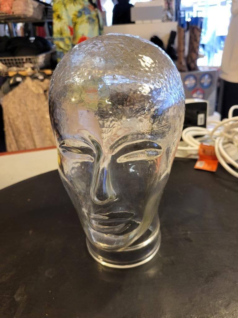 Vintage Glazen Hoofd Mannequin Display, Ophalen