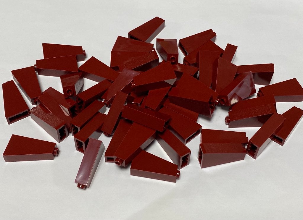 Partij 50x nieuwe 2x1x3 Lego dakpannen in diverse kleuren, Overige thema's, Lego, Nieuw, Ophalen of Verzenden