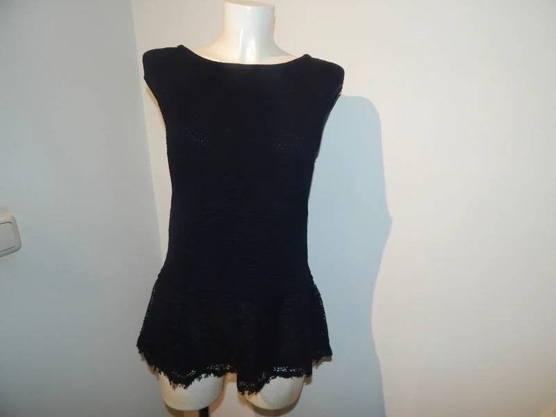 Marccain stretch top dikkere stof onderkant kant look N4/40