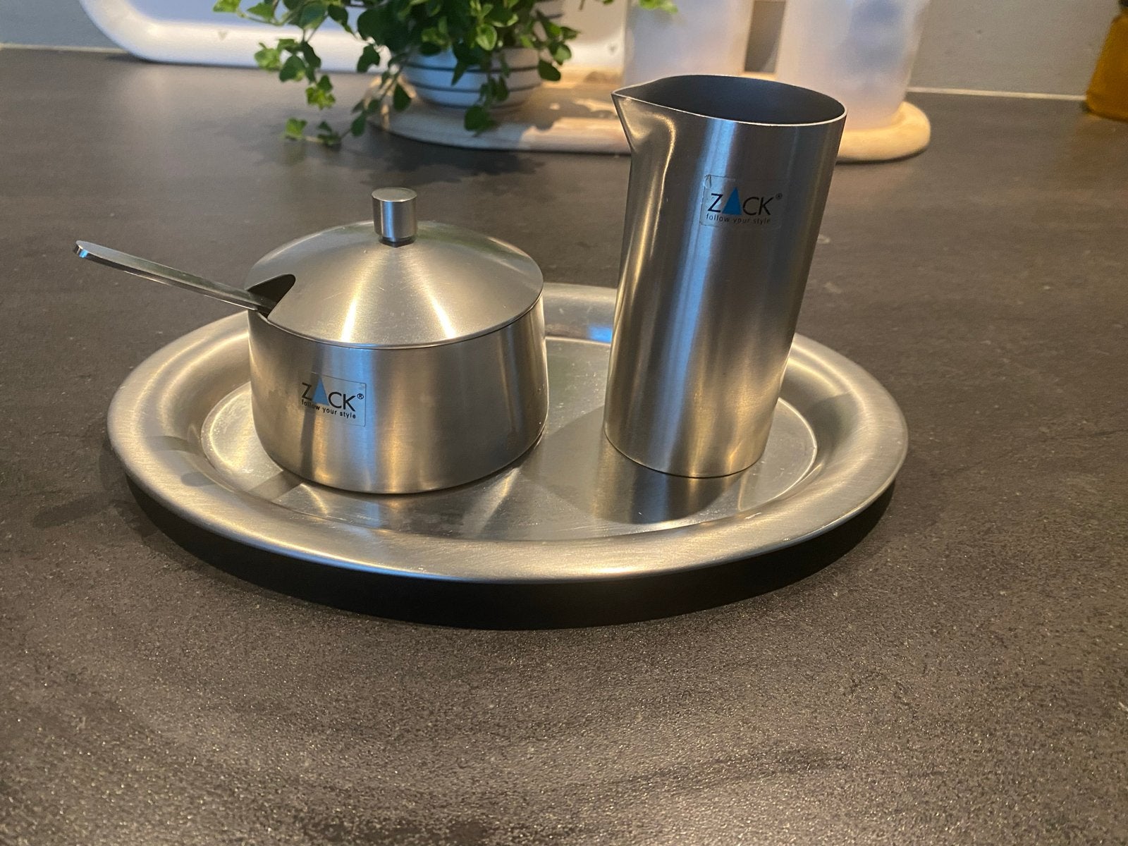 Roomstel Zack - Suikerpot, melkkan en dienblad, Ophalen, Overige merken, Overige typen, Zo goed als nieuw
