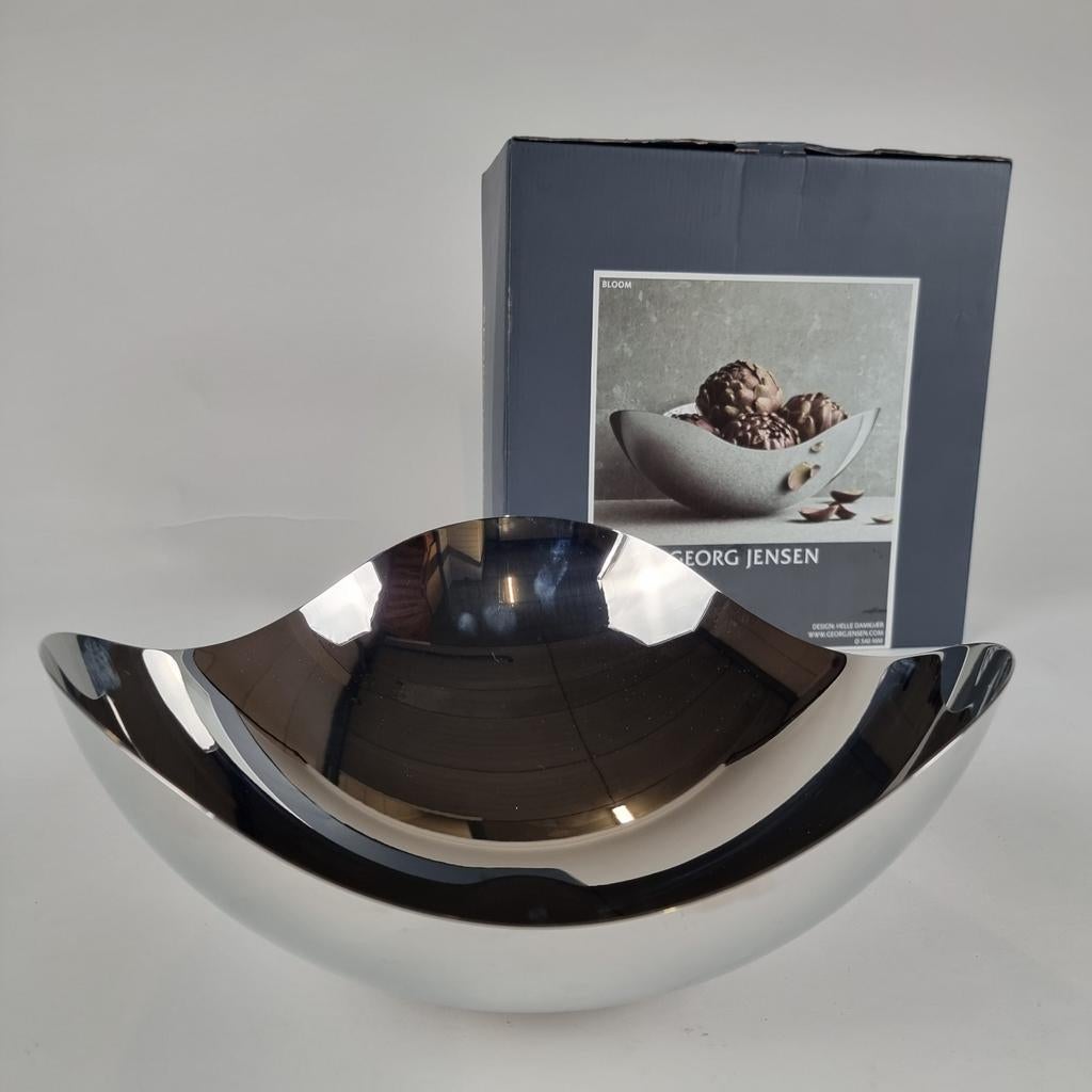 Georg Jensen Bloom serveerschaal GROOT RVS gepolijst 34cm, Huis en Inrichting, Ophalen, Overige materialen, Schaal, Nieuw