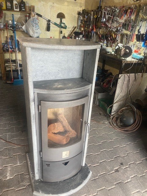 Prachtige Speksteen Houtkachel 8 kw.  "Nieuwstaat", Huis en Inrichting, Ophalen, Zo goed als nieuw, Hout, Houtkachel