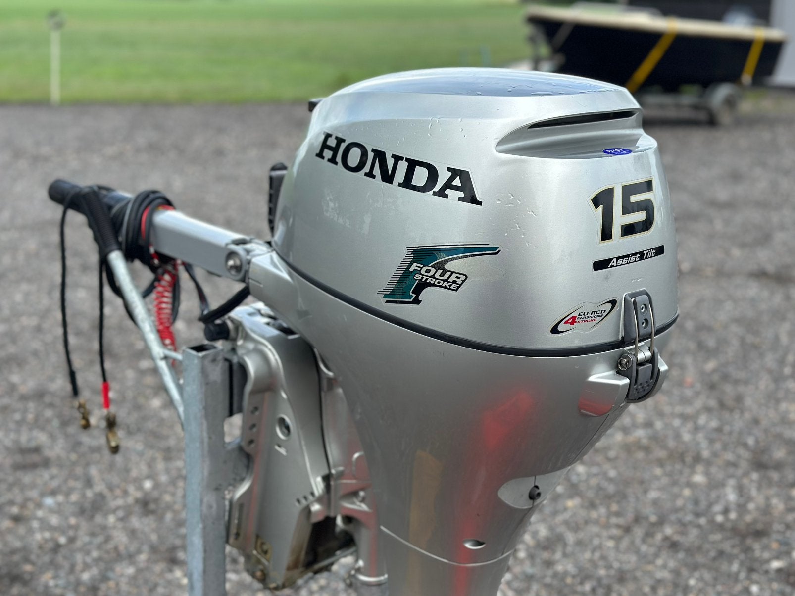 Honda bf15 lang LRTU tilt assist, elec start. PLAATJE, Ophalen, Zo goed als nieuw, Benzine, 30 pk of meer