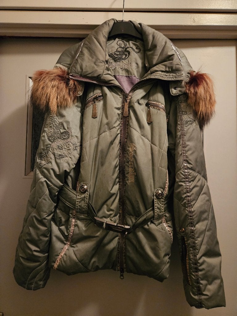 grijze (ski) jas, Sportalm, maat 42, Kleding | Dames, Jassen | Winter, Verzenden, Maat 42/44 (L), Sportalm, Grijs