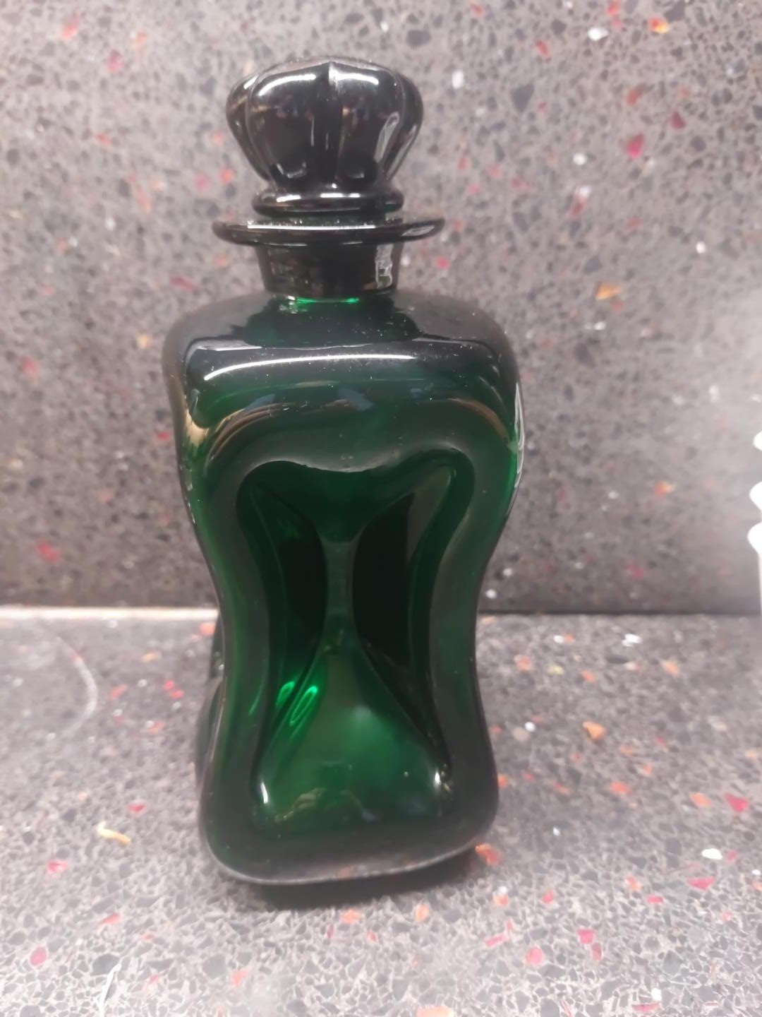 Vintage Groene Glazen Fles met Stop, Ophalen of Verzenden