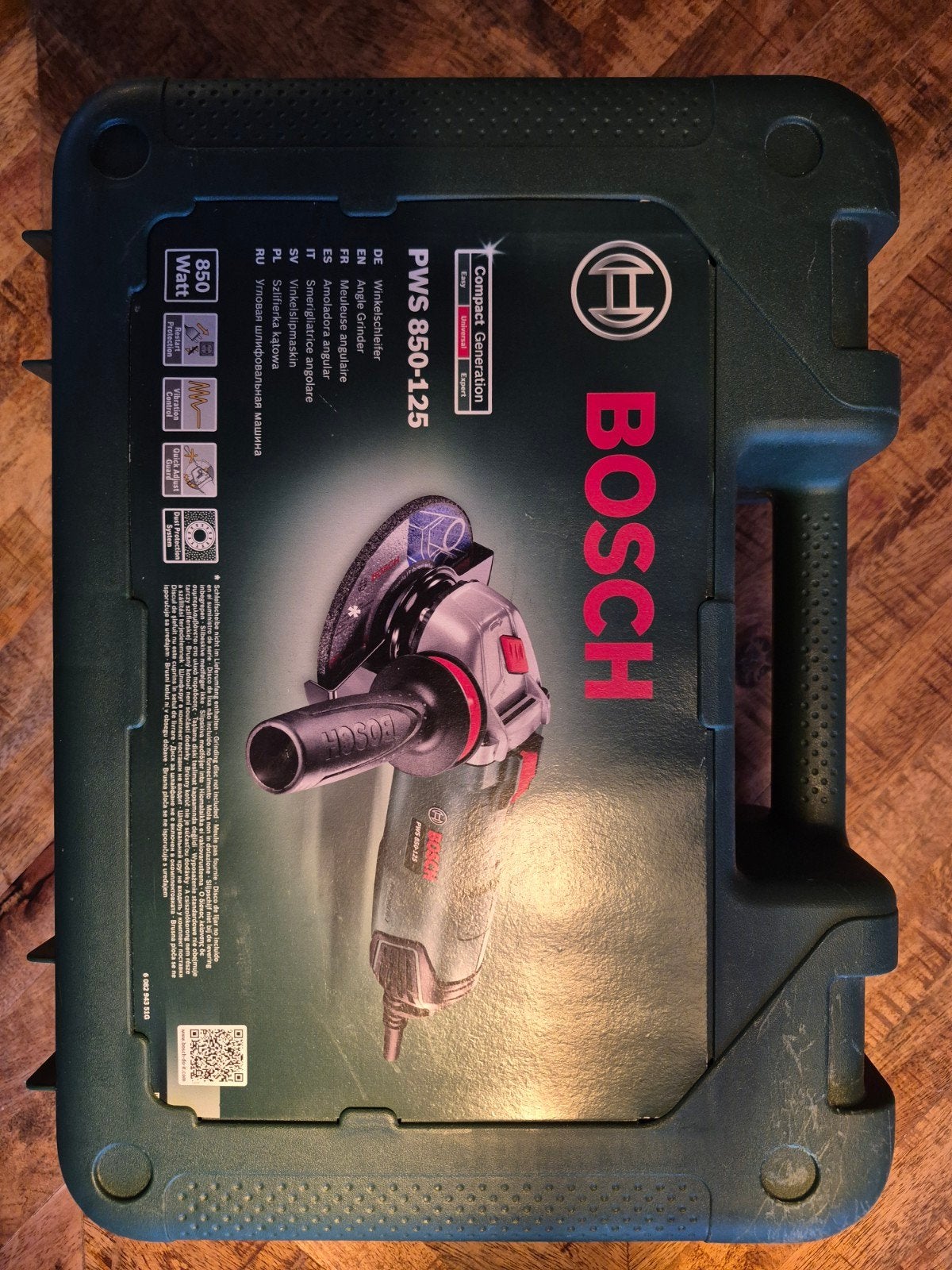 Bosch PWS 850-125 Haakse Slijpmachine met Accessoires, Ophalen of Verzenden, Zo goed als nieuw, 700 tot 1000 watt, Haakse handslijpmachine