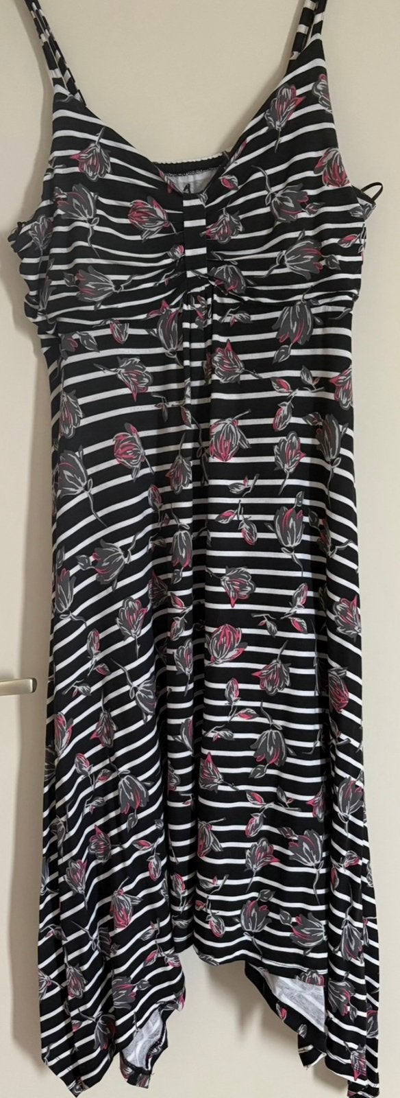 Gina Benotti gestreepte jurk met bloemenprint 44/46, Kleding | Dames, Ophalen of Verzenden, Zo goed als nieuw, Maat 42/44 (L)
