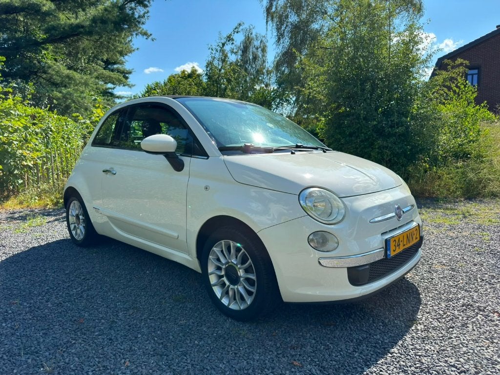 Fiat 500 1.2 C (Cabrio) Lounge 2010 Wit, Stof, 4 cilinders, Cabriolet, Wit