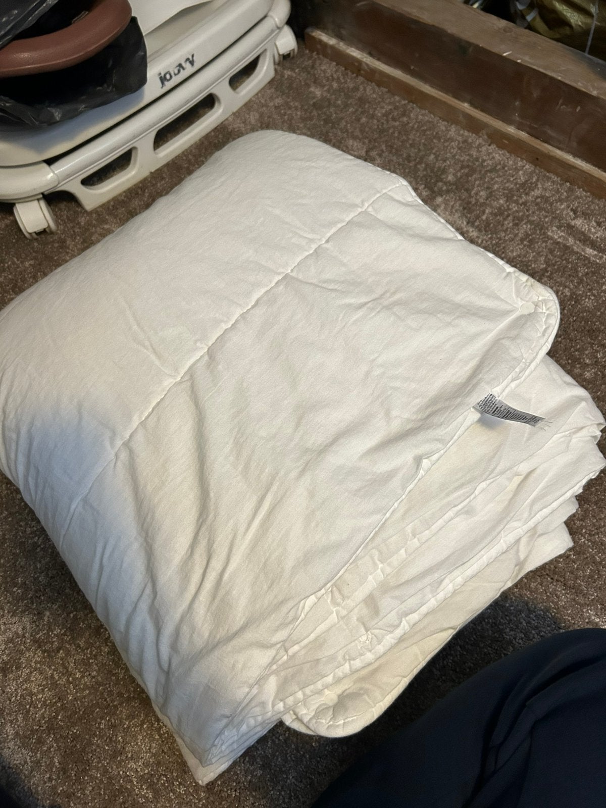 4-seizoenen peuter dekbed 120x150, Ophalen, Gebruikt, Jongetje of Meisje, Wit