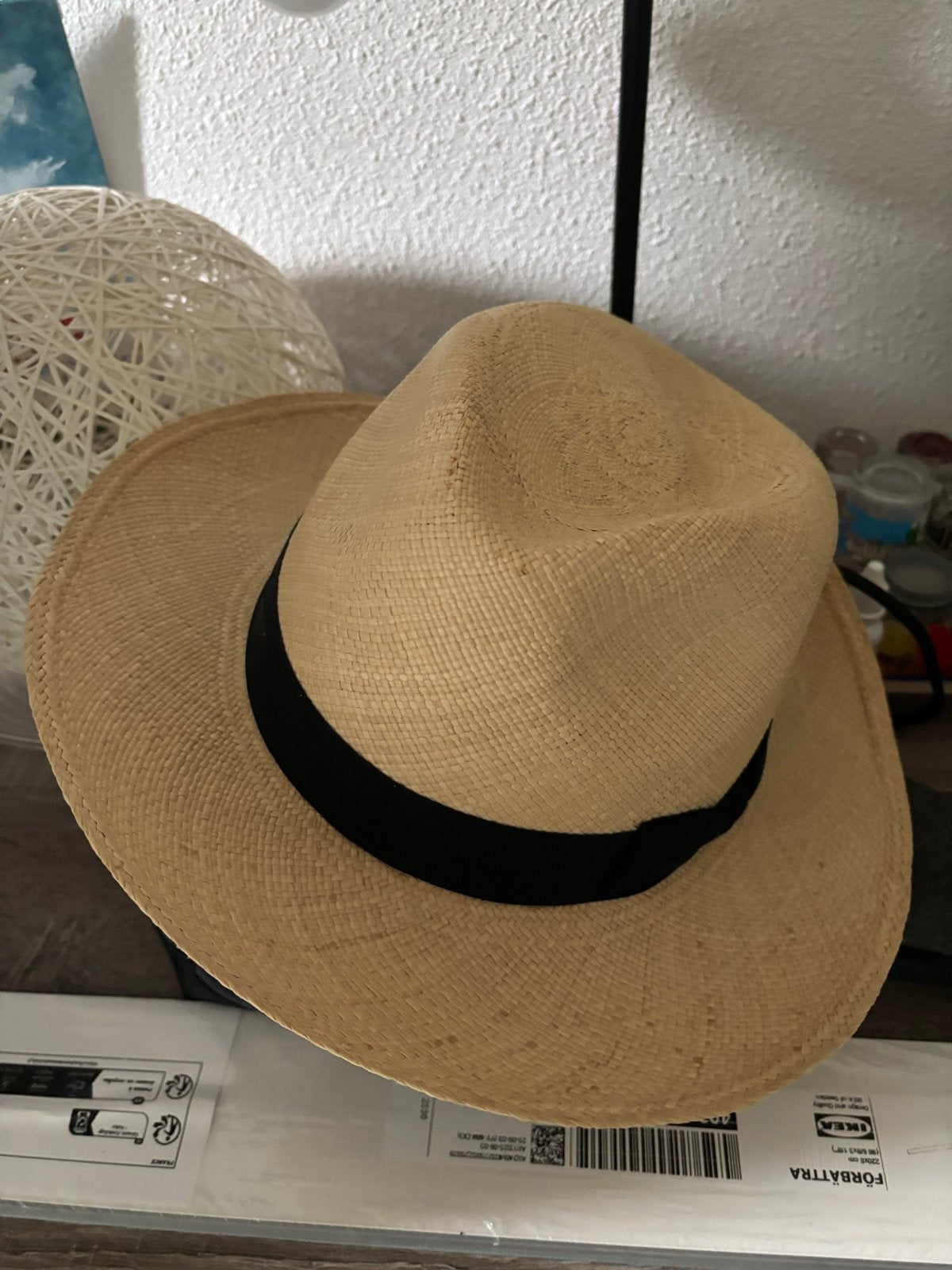 Mooie hoed met zwarte band, Ophalen, Zo goed als nieuw, One size fits all, Hoed