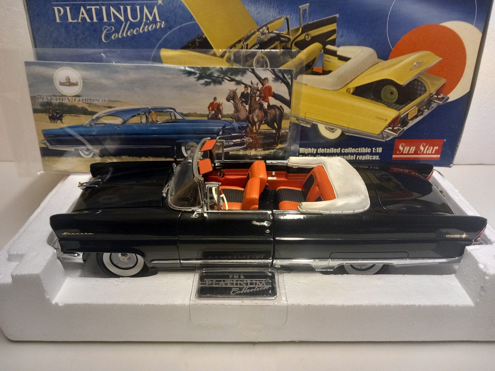 Lincoln Premiere 1956 Sun Star Platinum metal 1:18 KRD, Ophalen of Verzenden, Zo goed als nieuw, Auto, Sun Star