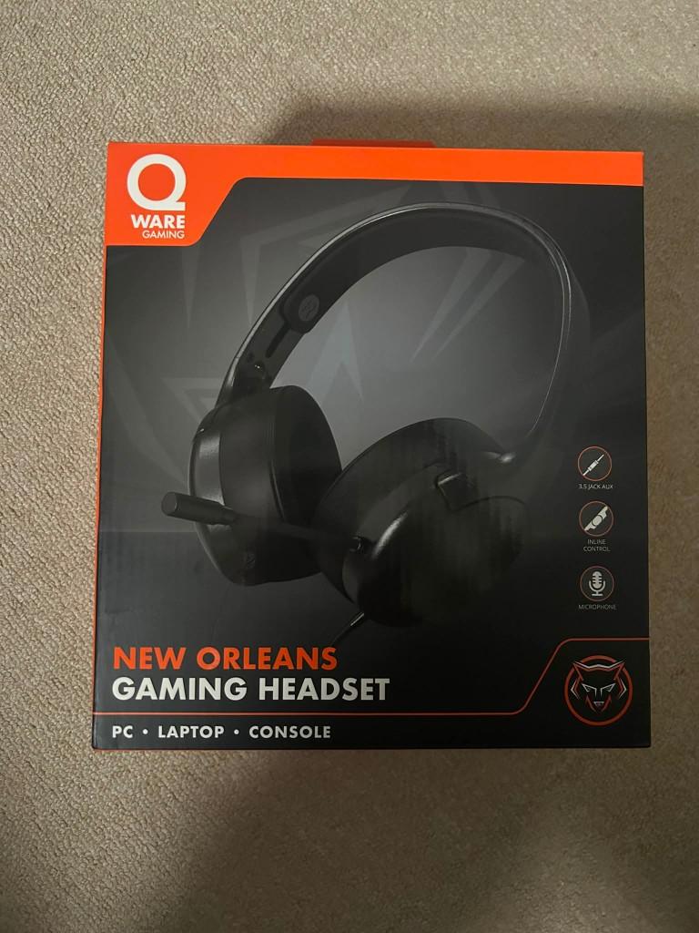 QWARE Qware Headset New Orleans -  Zwart - Black, Computers en Software, Headsets, Nieuw, Ophalen of Verzenden, Over-ear, Gaming headset