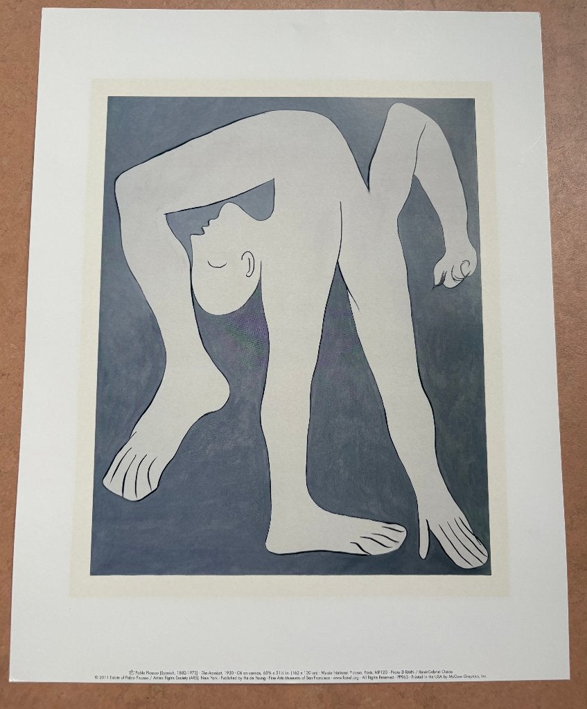 'L'Acrobate' van Pablo Picasso, kunstafdruk, 28 x 36 cm, Minder dan 50 cm, Ophalen of Verzenden, 5 – 50, Print