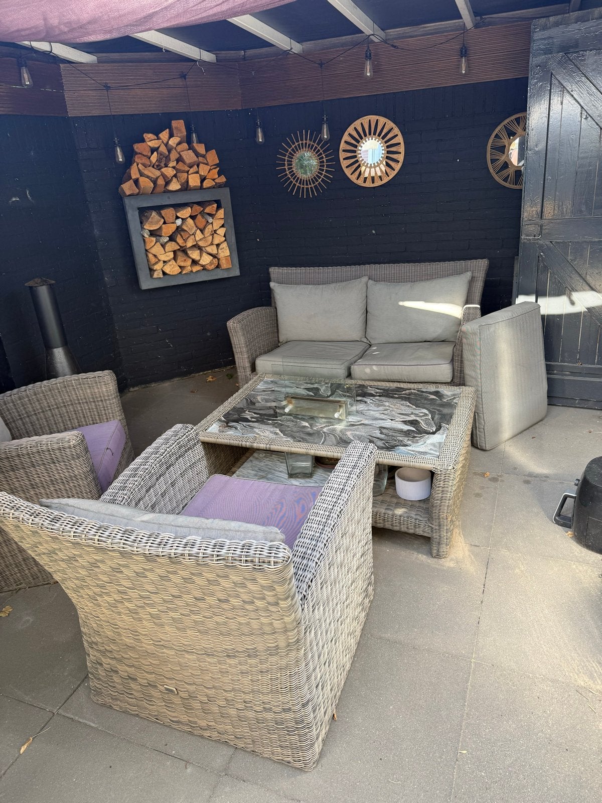 Comfortabele Bellagio Loungeset zware kwaliteit zit heerlijk, 4 zitplaatsen, Gebruikt, Ophalen of Verzenden, Loungeset