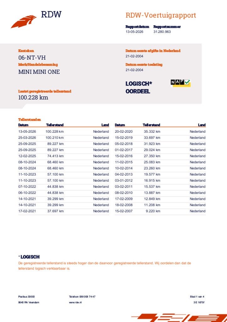 Mini Mini 1.6 One Pepper NL AUTO NAP! Airco ECC l Cruise l S, Auto's, Mini, Bedrijf, Te koop, One, ABS, Airbags, Airconditioning