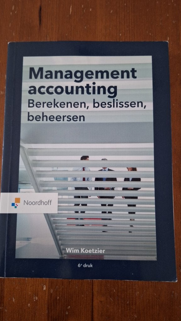 Boek management accounting., Noordhoff, Zo goed als nieuw, Beta, HBO