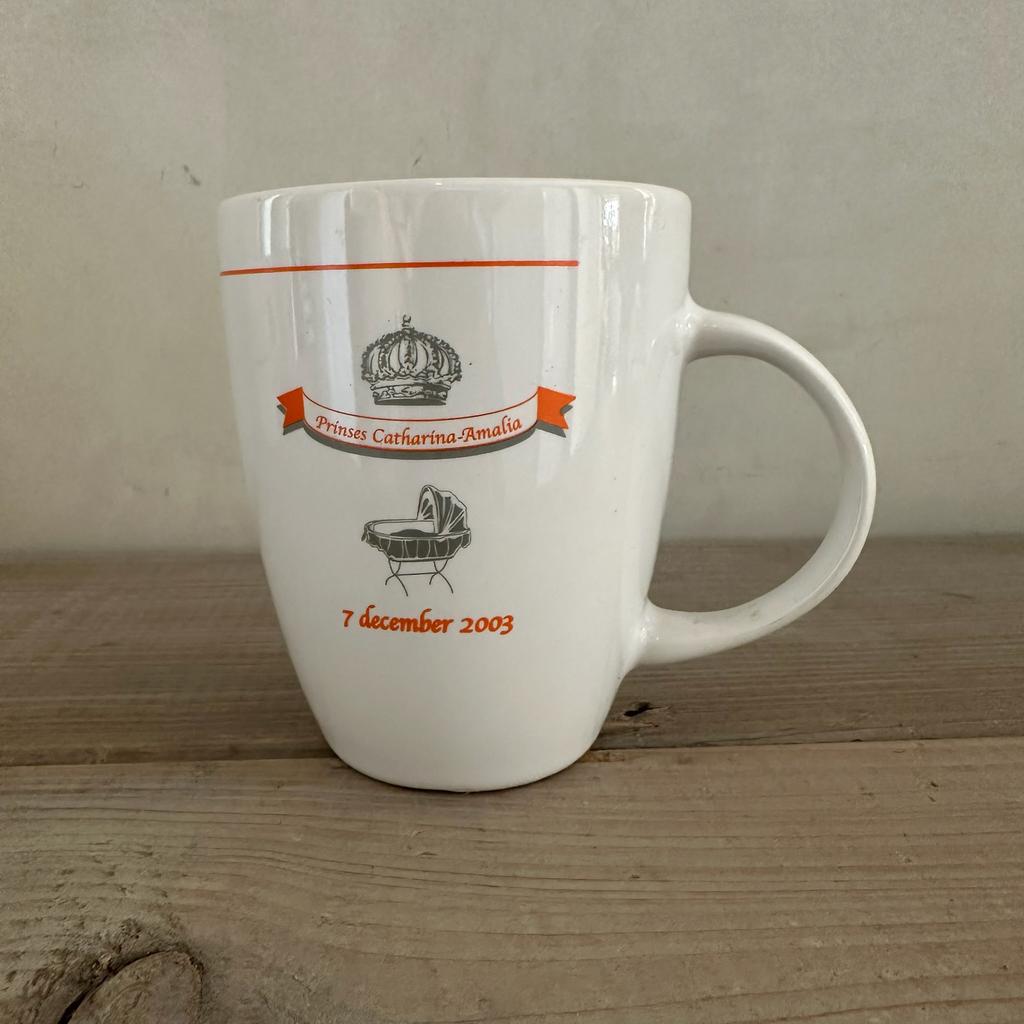 Geboortemok, beker, geboorte prinses Catharina Amalia, Ophalen of Verzenden, Zo goed als nieuw, Servies