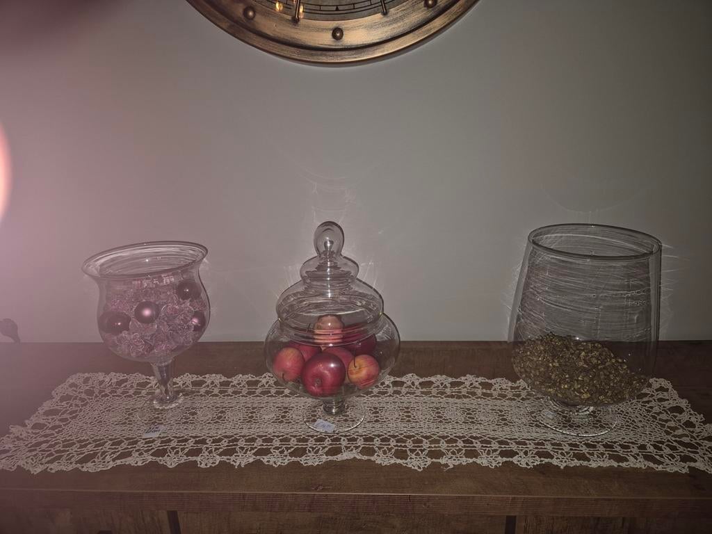 Mooie grote glazen potten om te decoreren, Ophalen