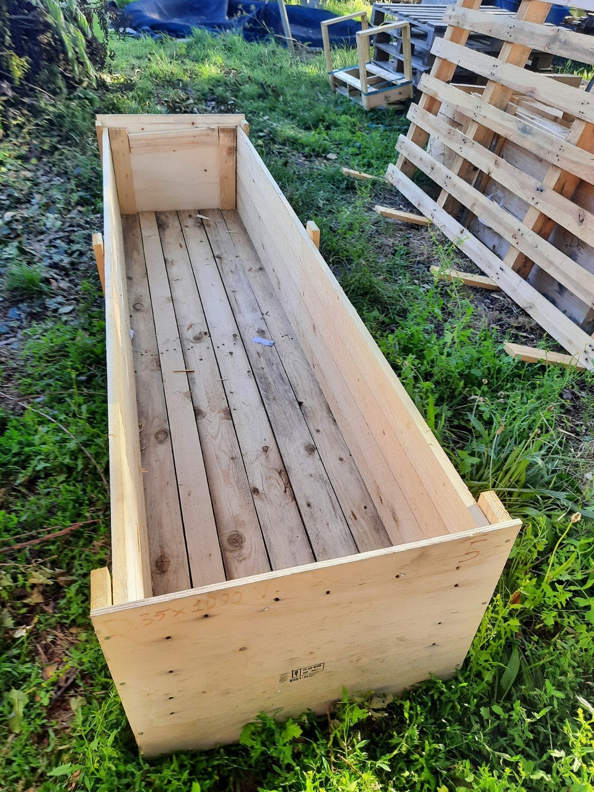 Houten plantenbak / moestuinbak, Tuin en Terras, Bloembakken en Plantenbakken, Ophalen, Rechthoekig, Hout, Balkon