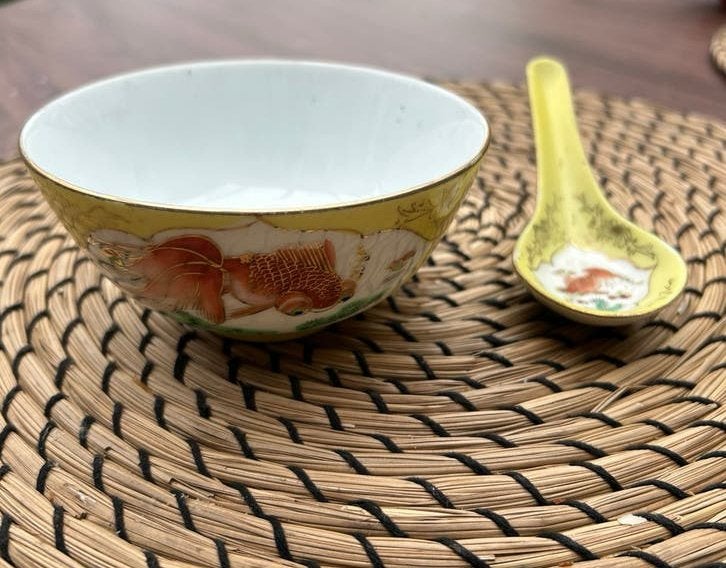 Chinese kom goudvis lepel, Ophalen of Verzenden