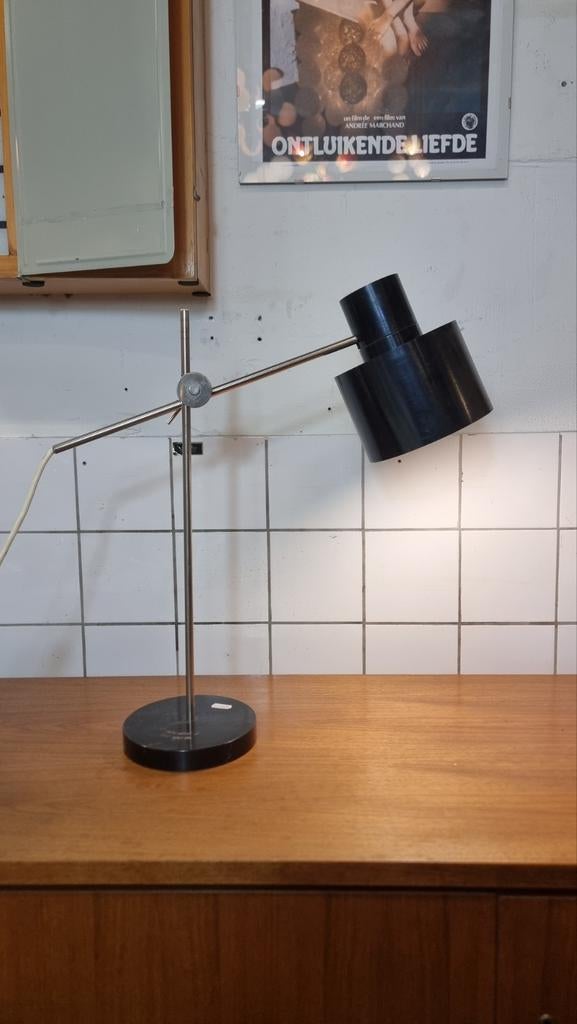 Vintage bureaulamp industrieel jaren 60 70, Gebruikt, ,, Ophalen of Verzenden, ,