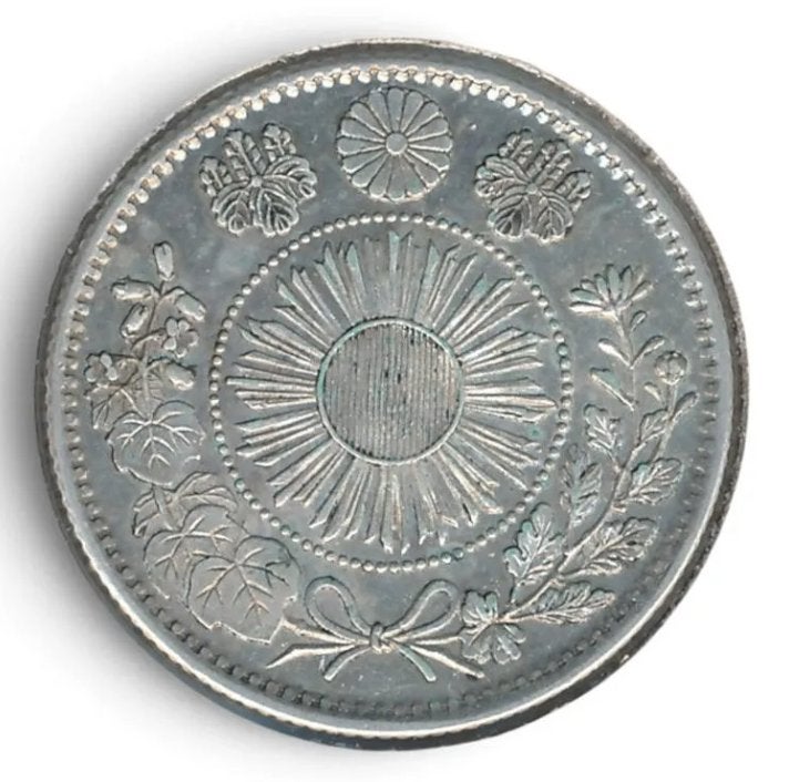 Japan 20 Sen 1870, Ophalen of Verzenden, Oost-Azië, Losse munt, Zilver