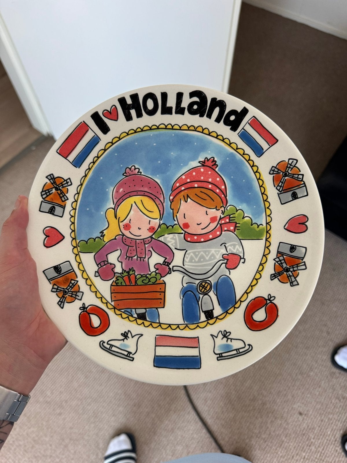 Blond Amsterdam I Love Holland schaal - Zo goed als nieuw, Ophalen, Porselein of Keramiek, Schaal, Rond