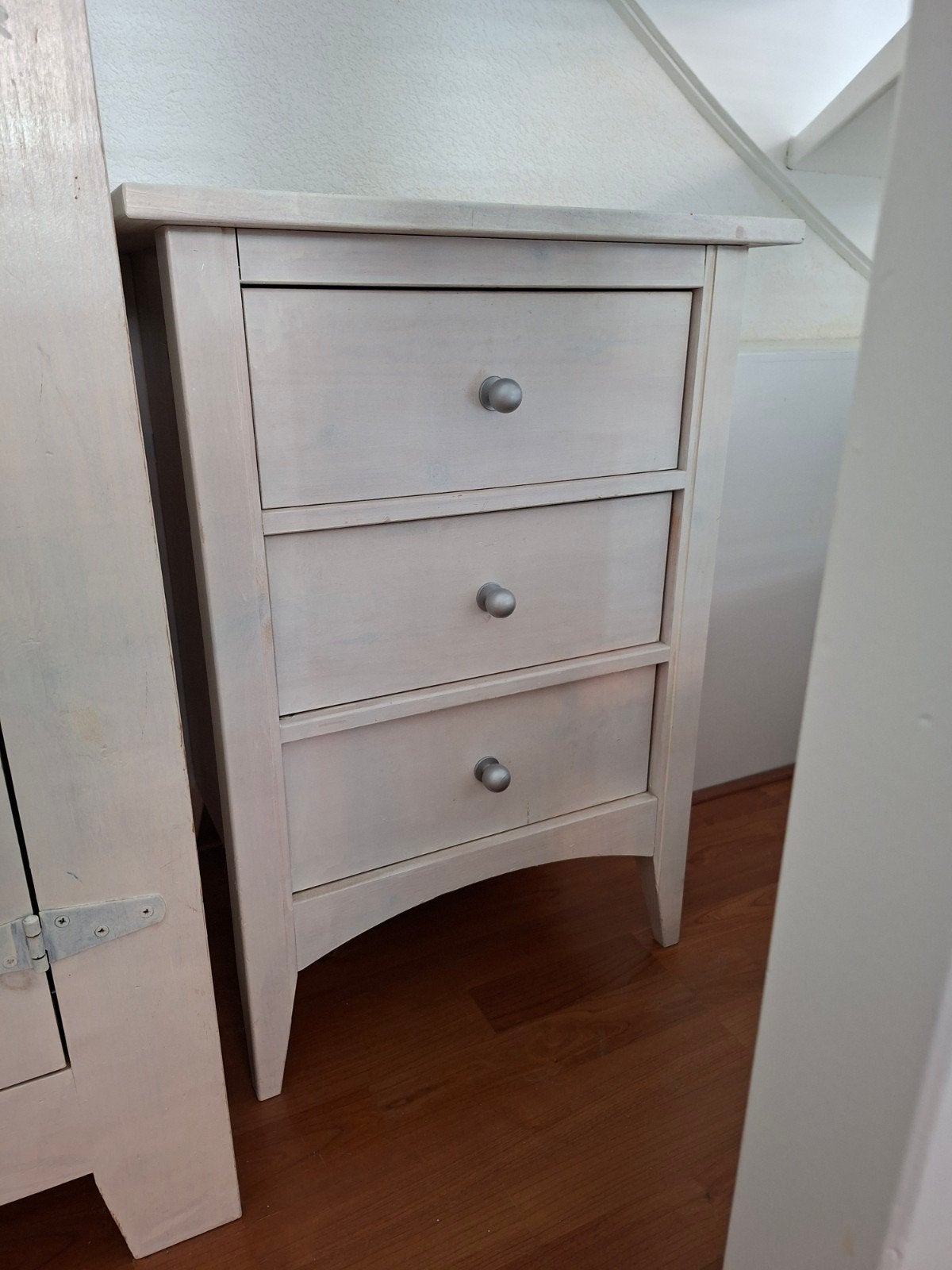Ladekastje met 3 lades - Crème/Wit, Ophalen, Gebruikt, 50 tot 100 cm, 3 of 4 laden