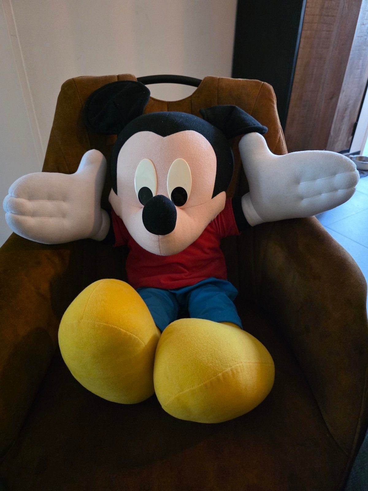 Vintage Mickey & Minnie Mouse Groot Formaat met Stemgeluid, Muis, Overige merken, Ophalen of Verzenden, Middelgroot (20 tot 80 cm)
