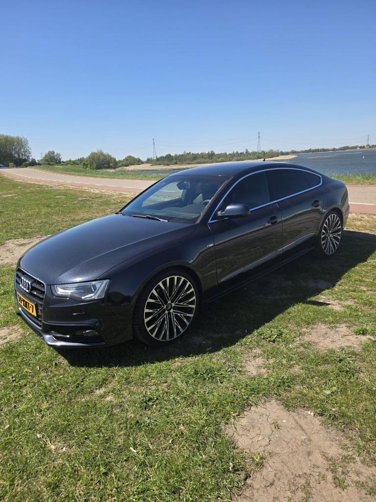 Audi A5 1.8 Tfsi 125KW Sportback M-tr 2012 Blauw, Auto's, Audi, 4 cilinders, Leder en Stof, Origineel Nederlands, 1500 kg