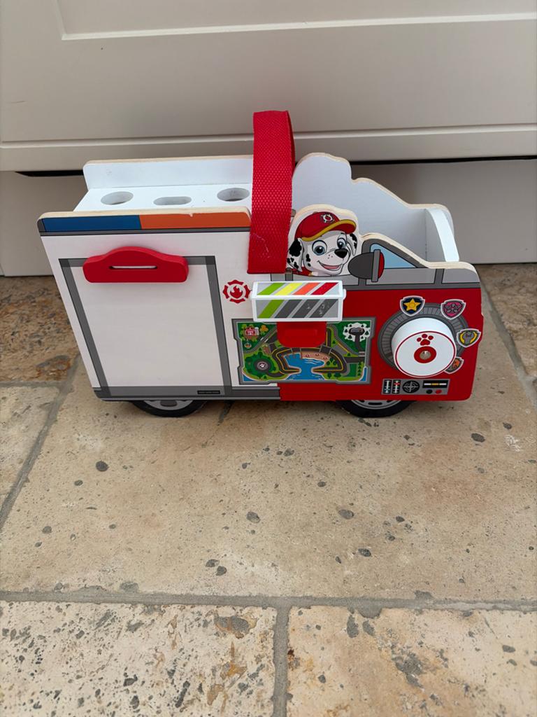 Houten Paw Patrol Auto - Marshall Brandweerauto Speelgoed, Ophalen, Gebruikt