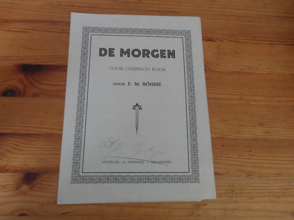 De morgen - f.m. Bohme, Gebruikt, Ophalen of Verzenden, Koor, Artiest of Componist