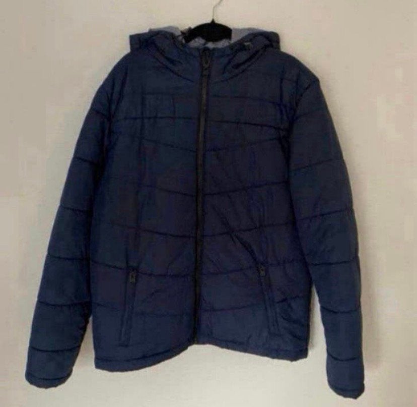 Heren winterjas. maat L / blauw, Verzenden, Zo goed als nieuw, Maat 52/54 (L), Blauw