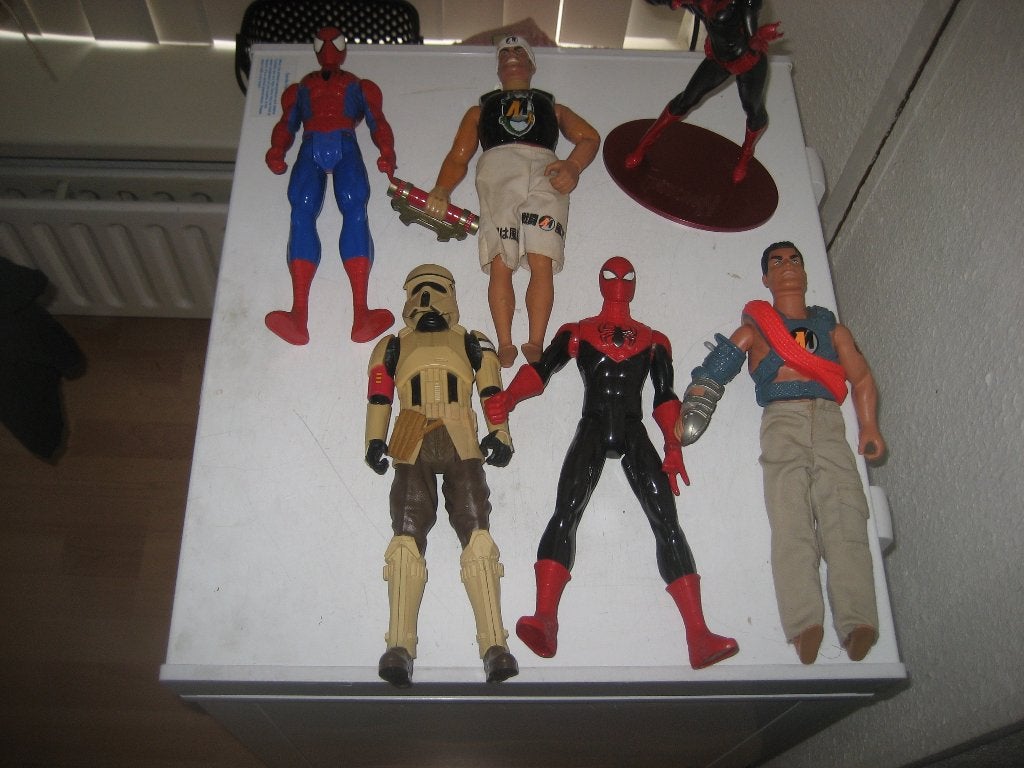 aktie poppen catwoman ,star wars , spiderman, Ophalen, Gebruikt