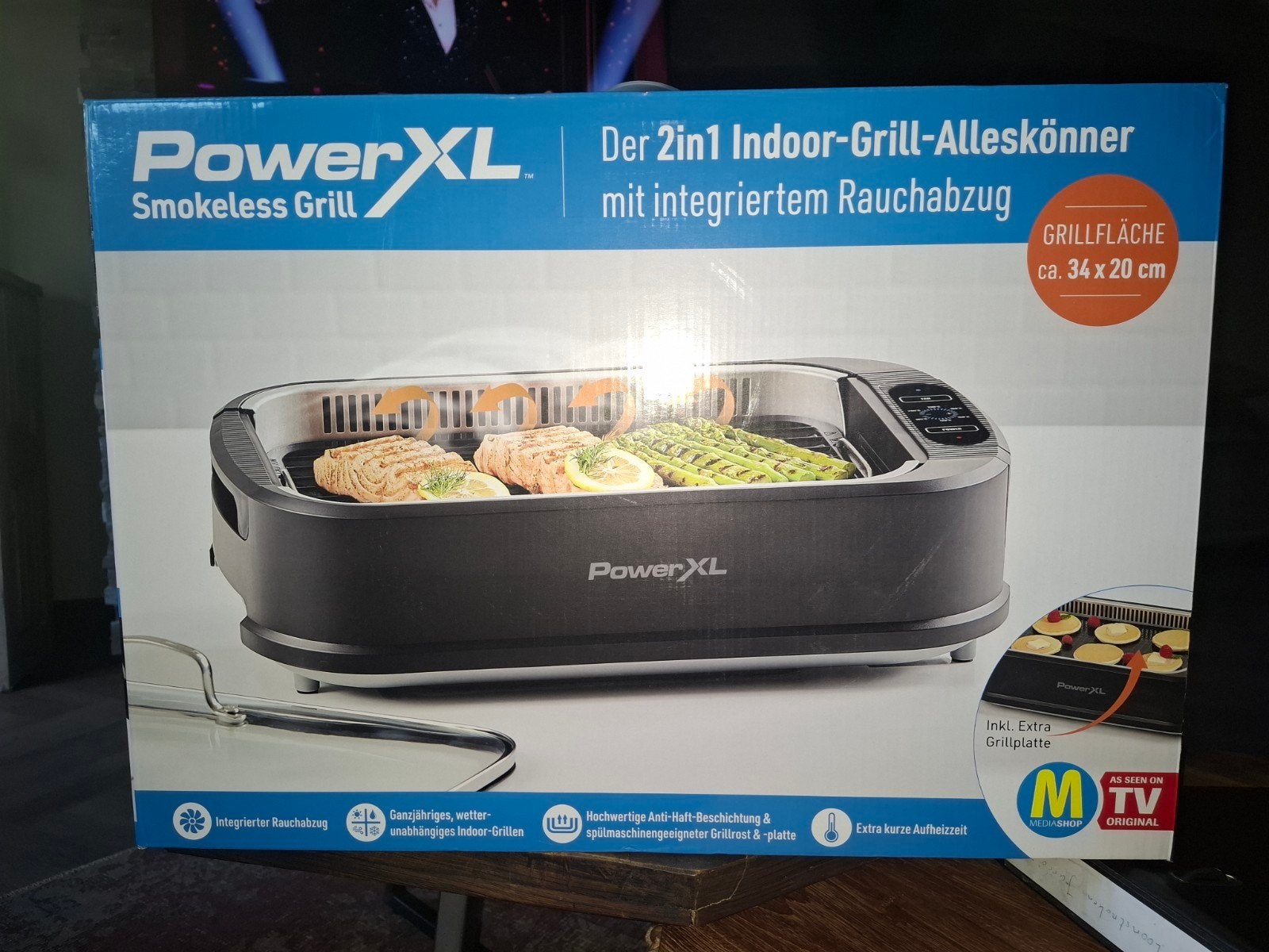 NIEUW, PowerXL Smokeless Grill – Rookvrij grillen binnenshui, Ophalen of Verzenden, Nieuw