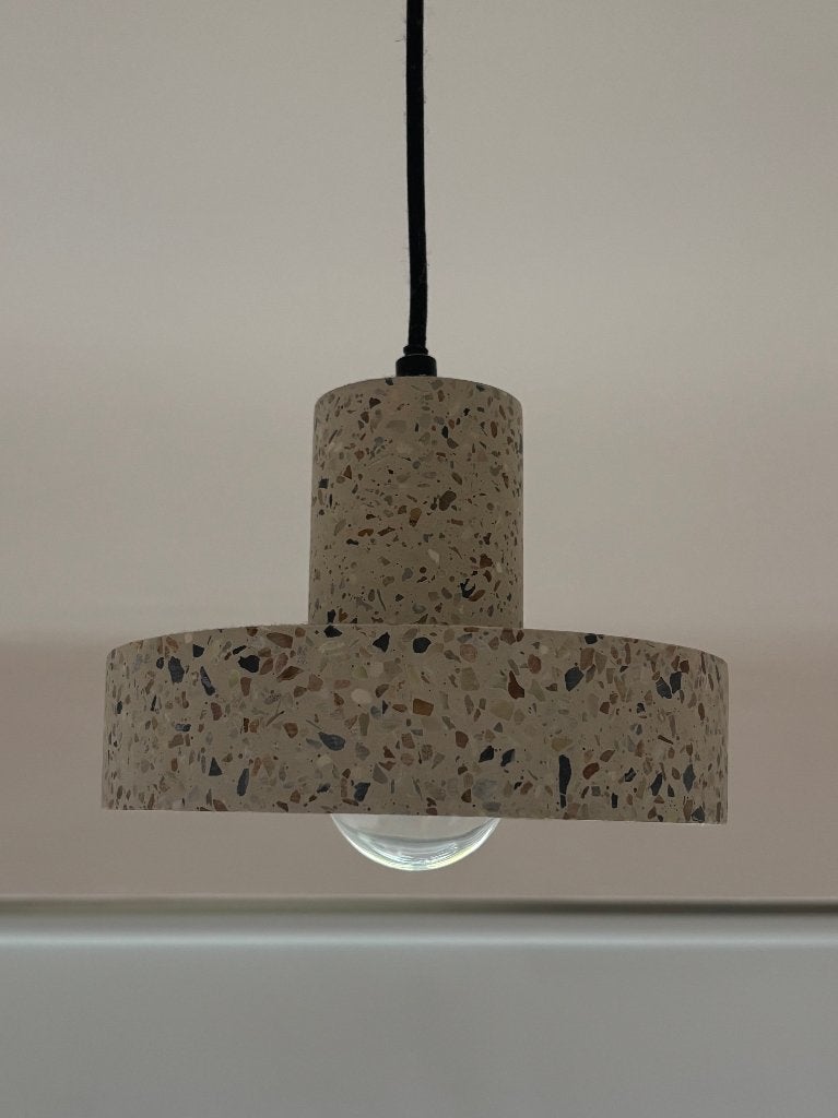 Hanglamp steen/keramiek, Huis en Inrichting, Lampen | Hanglampen, Ophalen, Zo goed als nieuw, Steen/keramiek