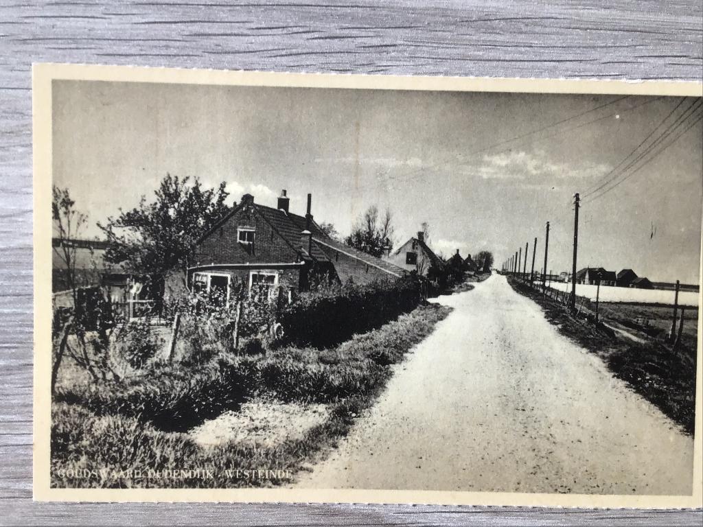 Goudswaard Oudendijk Westeinde 1940-60, Verzenden, 1940 tot 1960, Ongelopen, Zuid-Holland