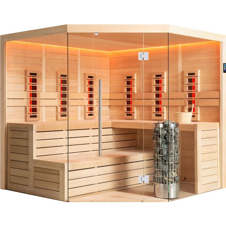 LUXE COMBI SAUNA | 180X180 | INFRAROOD + FINSE SAUNA