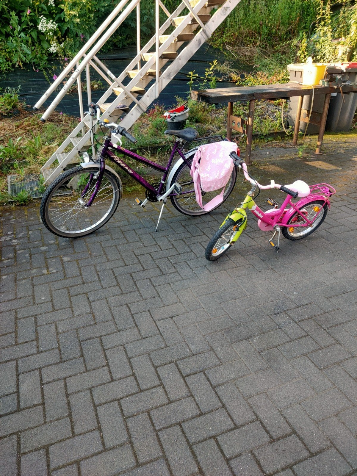 2x kinderfiets meisje + loopfiets fiets meisje kinder, Ophalen of Verzenden, Gebruikt