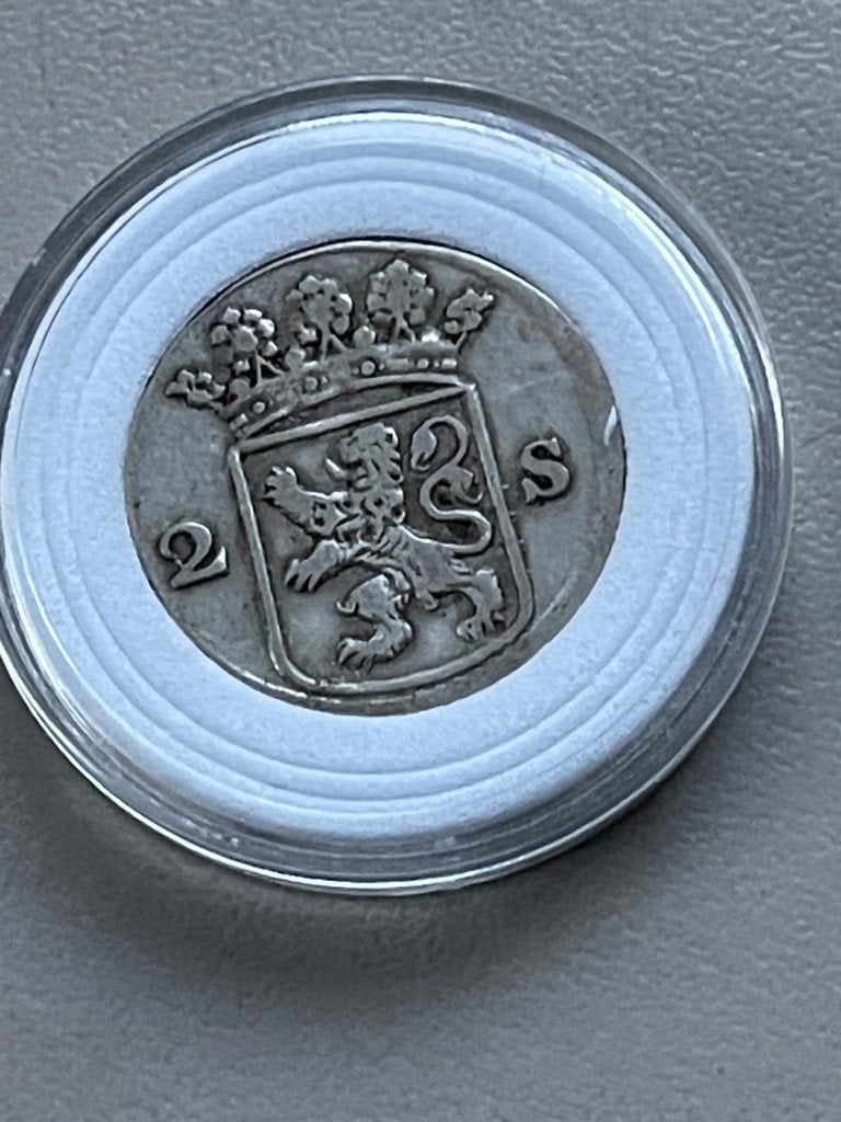 Bodemvondst Dubbele stuiver(2 stuiver) Hollandia 1754, Ophalen of Verzenden, Vóór koninkrijk, Overige waardes, Losse munt