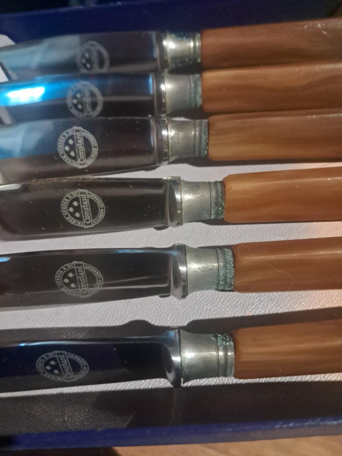 Vintage Amefa Apeldoorn Roestvrij Bestekset - 6 Messen, Antiek en Kunst, Ophalen of Verzenden