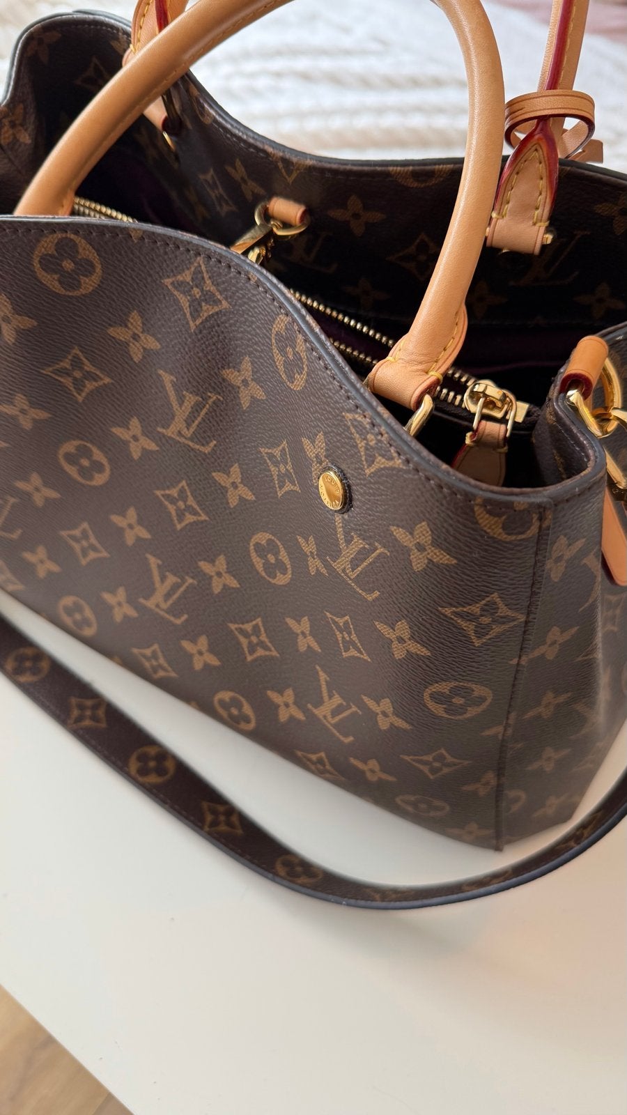 Louis Vuitton Handtas Monogram Canvas, Ophalen of Verzenden, Zo goed als nieuw, Bruin, Handtas